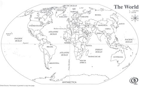 World Map With Continents And Oceans Printable Printable Templates