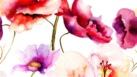 Watercolor Flowers Wallpaper Wallpapersafari