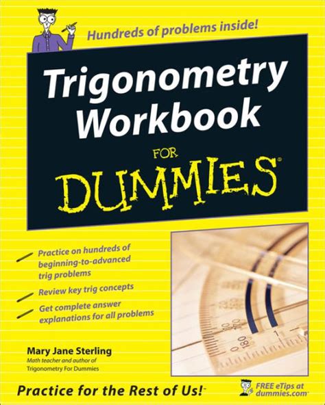 Trigonometry Workbook For Dummies By Mary Jane Sterling Paperback
