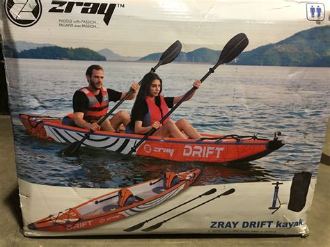 Zray Drift 2 Man Inflatable Kayak Complete With Backpackoars And Pump A