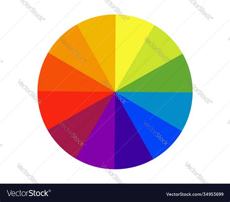 Rainbow Color Wheel Design Element Royalty Free Vector Image