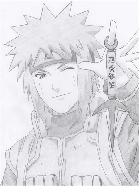 Minato Namikaze Naruto Sketch Naruto Sketch Drawing Anime