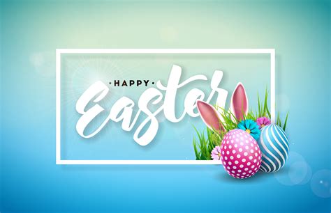 Vector Illustration Of Happy Easter Holiday With Painted Egg 346042