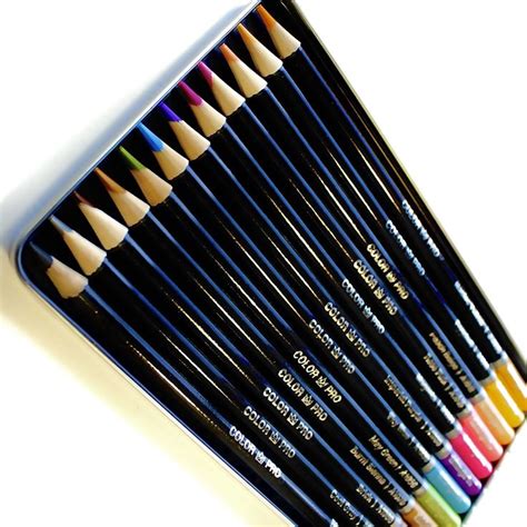 Kingart™ Pro Colored Pencils Soft Core Tin Case Set Of 12 Manga