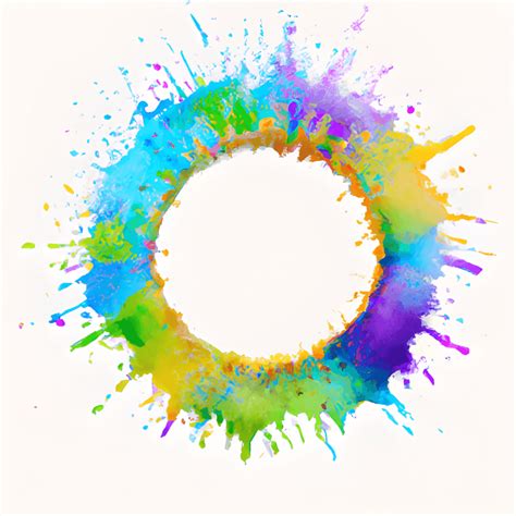 3d Circle Of Spray Paint Splatter · Creative Fabrica