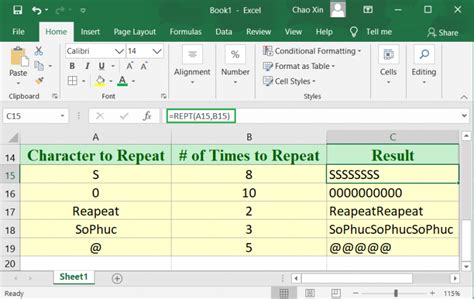 How To Use The Excel Rept Function