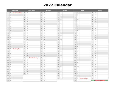 47 Full Year Calendar 2022 Printable  All In Here