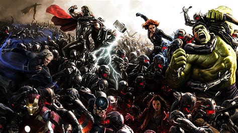 Wallpaper Avengers Age Of Ultron Iron Man Hulk Thor Captain