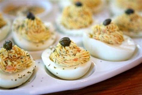 Salmon recipes are packed with healthy omega 3 and other essential nutrients, try jamie oliver's favourite ways of serving this delicious, versatile fish. This recipe for Smoked Salmon Deviled Eggs is delicious ...