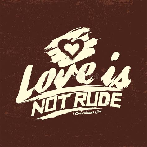 Biblical Illustration Christian Typographic Love Is Not Rude 1