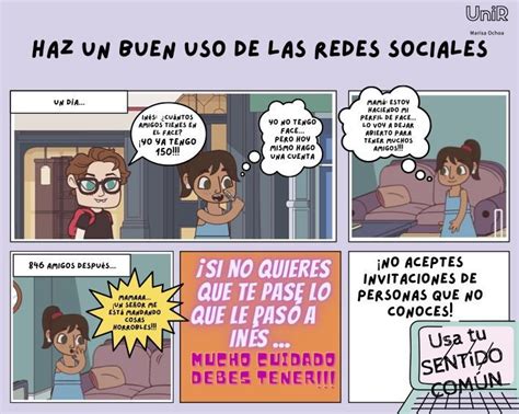 Historieta Buen Uso De Las Redes Sociales Tecnologias De La