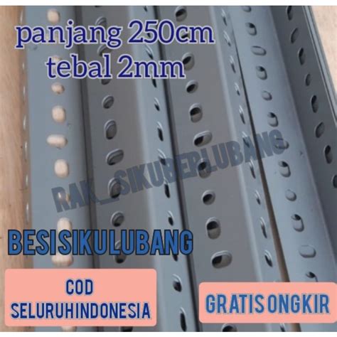 Jual Besi Siku Lubang 4x4 Panjang 250cm Shopee Indonesia
