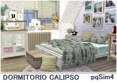 Calypso Bedroom Sims 4 Custom Content Dormitorios Sims Sims 4