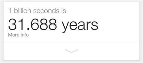 Are You One Billion Seconds Old