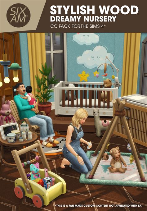 Stylish Wood Dreamy Nursery Cc Pack For The Sims 4 Sixam Cc