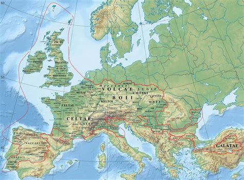 Celtic World Old Maps Celtic Map
