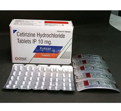 10mg Cetirizine Hydrochloride Tablets At Rs 120stripe Cetirizine