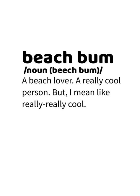 beach bum definition poster by youwantit displate