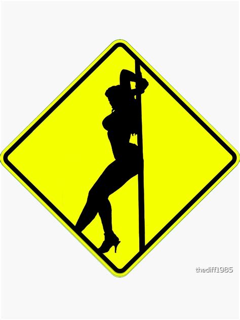 Stripping Pole Girl Stripper Fitness Sign Sticker For Sale By Thediff1985 Redbubble