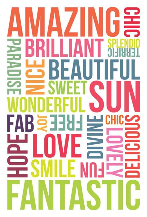 Items Similar To Positive Word Art A4 Giclee Print Fine Art Paper