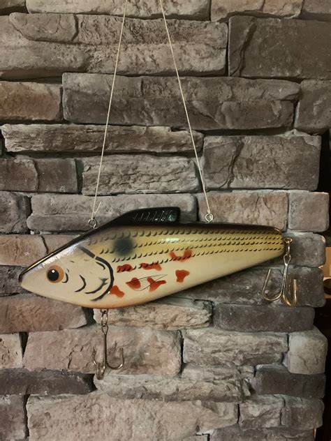 Antique Giant Fishing Lure Bait And Tackle Display Sign Etsy