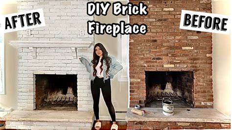 Updating A Brick Fireplace Before And After I Am Chris
