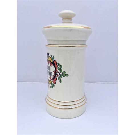 Vintage Porcelain Apothecary Jar Chairish