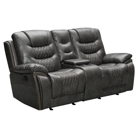 Kovel Faux Leather Reclining Loveseat With Usb Port And Storage Console