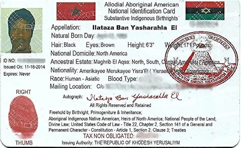 Get Your Moorish National Identification Card From Moorish Nationality
