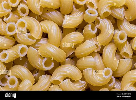 Top View Of Italian Uncooked Chifferi Pasta Stock Photo Alamy