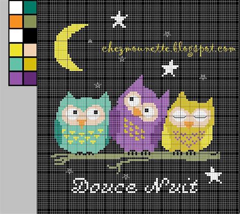 Free cross stitch chart 'having a hoot'. Χειροτεχνήματα: κουκουβάγιες σταυροβελονιά / cross stitch ...