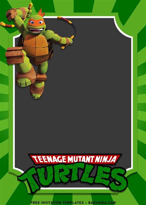 Awesome Teenage Mutant Ninja Turtles Birthday Invitation Templates