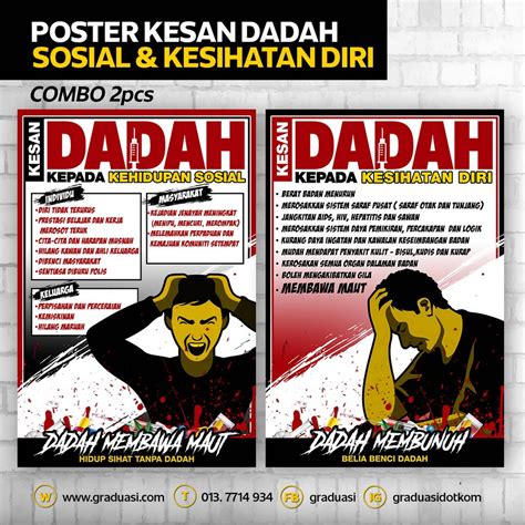 Poster Kesan Dadah Combo Pcs Keceriaan Sekolah Ppda Anti Dadah Pstr Shopee Malaysia