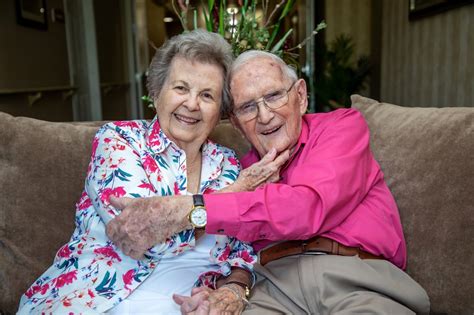 91 year old man and 90 year old woman tie the knot after two years of