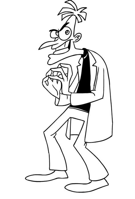 Phineas And Ferb Coloring Pages Dr Doofenshmirtz Free Printable Images And Photos Finder