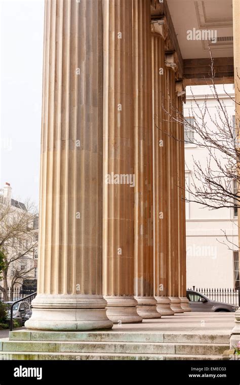 The Pillars Of St Peters Church Eaton Square London Uk Stock Photo