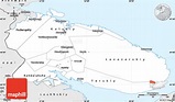 Silver Style Simple Map of Murmansk Oblast