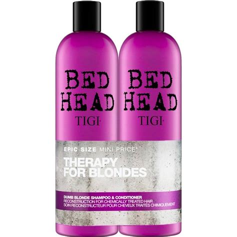 Tigi Bed Head Therapy For Blondes Dumb Blonde Shampoo Conditioner For