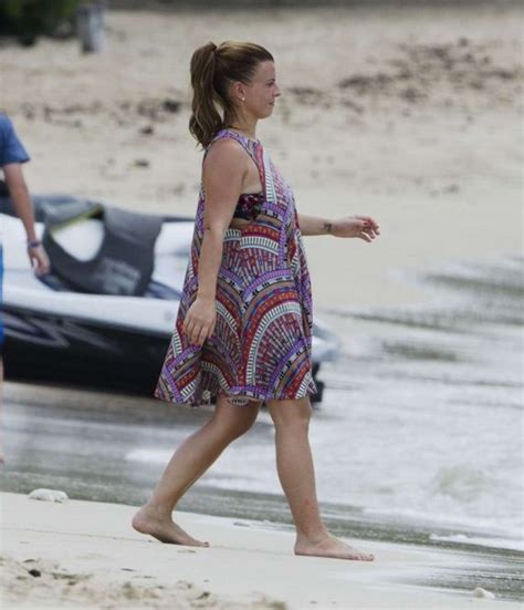 Coleen Rooney Wearing Bikini On The Beach While In Barbados