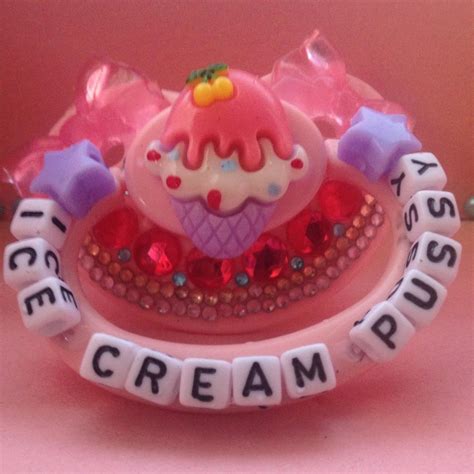 Ice Cream Pussy Pacifier Large Ddlg Or Rave Depop