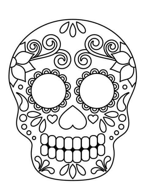 Coloriage T Te De Mort Mexicaine Dessins Imprimer