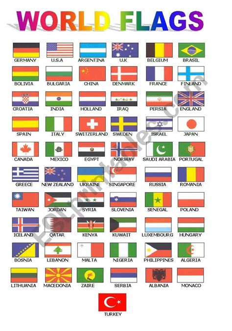 Free Printable Flags Of The World Pdf