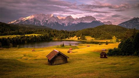 Wallpaper 1920x1080 Px Abandoned Clouds Field Forest Grass Hill