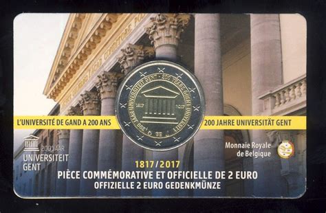 Belgium Belgija 2 Euro 2017 Kartica 200 Years Of The University Of