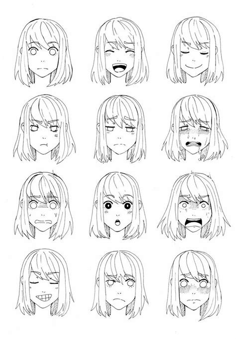 Facial Expressions Drawing Anime Faces Expressions Manga Tutorial