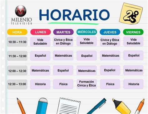 Horarios De Clases Por TV Para El Ciclo Escolar 2020 21 Preescolar
