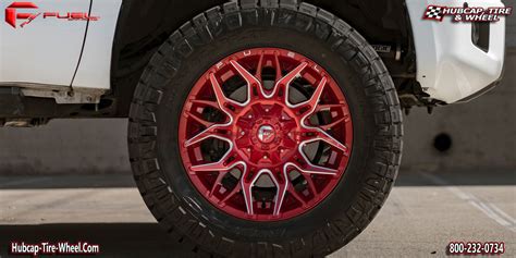 Toyota Tundra Fuel Fuel D771 Twitch Candy Red Milled 20 X 10