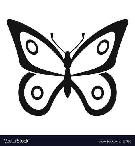 Little Butterfly Icon Simple Style Royalty Free Vector Image