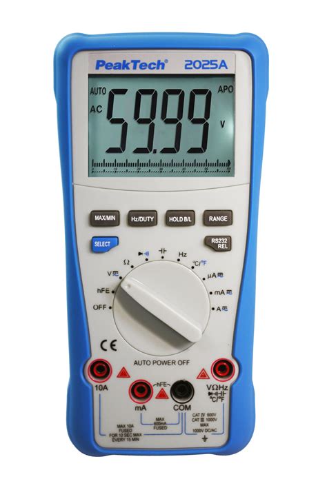Peaktech® P 2025 A True Rms Digital Multimeter ~ 6000 Counts ~ 1000v Acdc ~ 10a Acdc ~ Usb