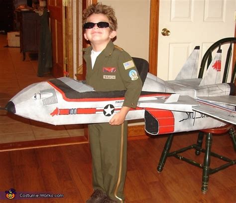 Jet Pilot Maverick And His Top Gun Fighter Jet Costume